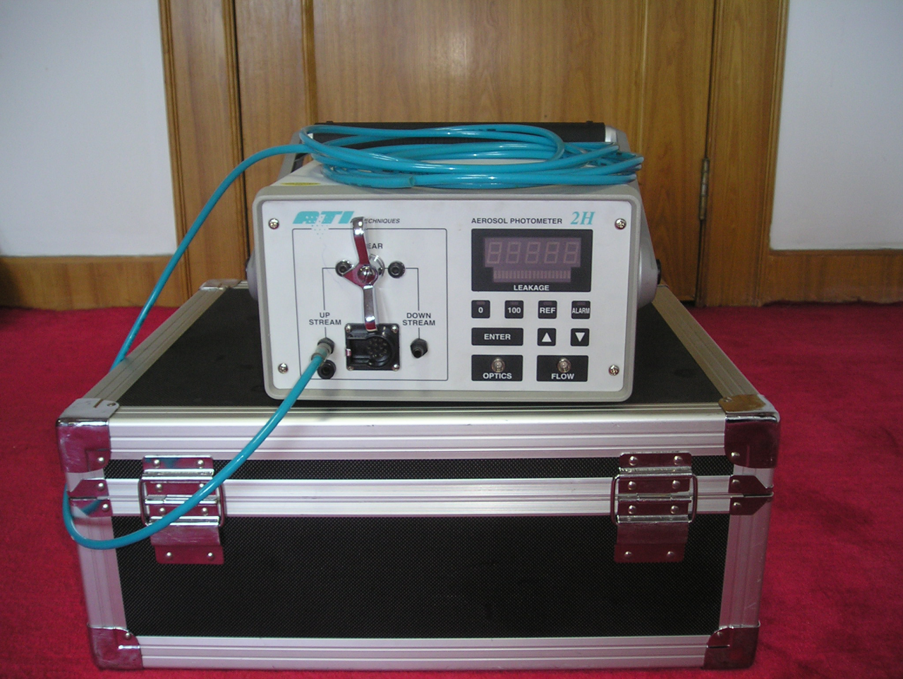 Тест за концентрация на аерозол нагоре по течението.png Upstream concentration test aerosol photometer.png